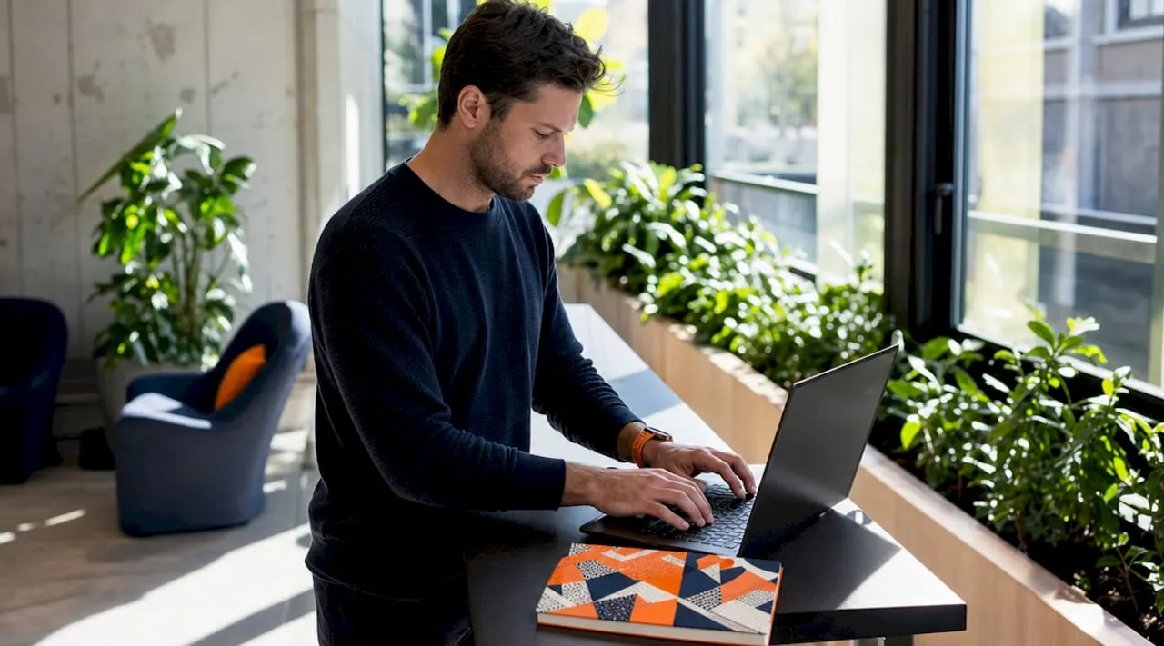 Property manager working through operational tasks